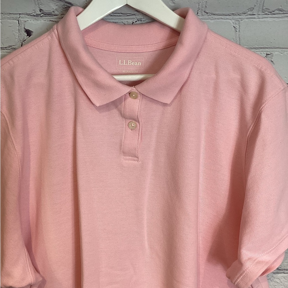 L.L. Bean Relaxed Fit 3X Pink Casual Button Down Shirt EUC